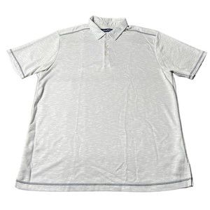 Tommy Bahama Gray Polo 58% Tencel Short Sleeve Breathable Shirt Men’s Size L